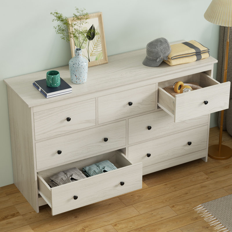 Commode 7 tiroirs Madisson, Naturel
