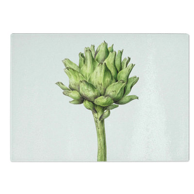 Tempered Glass an Artichoke Chopping Board