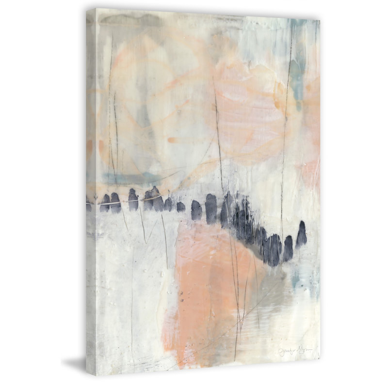 «Blush & Navy I» par Parvez Taj - reproduction d'art sur toile, H 24 po x l 16 po x P 1,5 po