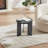 Round Coffee Table Black Oak Wood Surface And Black Metel Feet-128849828-128849831