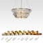 Lustre gradué à 3 lumières Barela