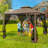 10 x 10 FT Pop Up Gazebo Outdoor Canopy，Instant Patio Gazebo Sun Shade Canopy-99343029
