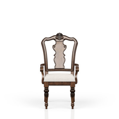 Traditional Arm Chair With Well-padded Upholstered Seat Classic In Graceful Design