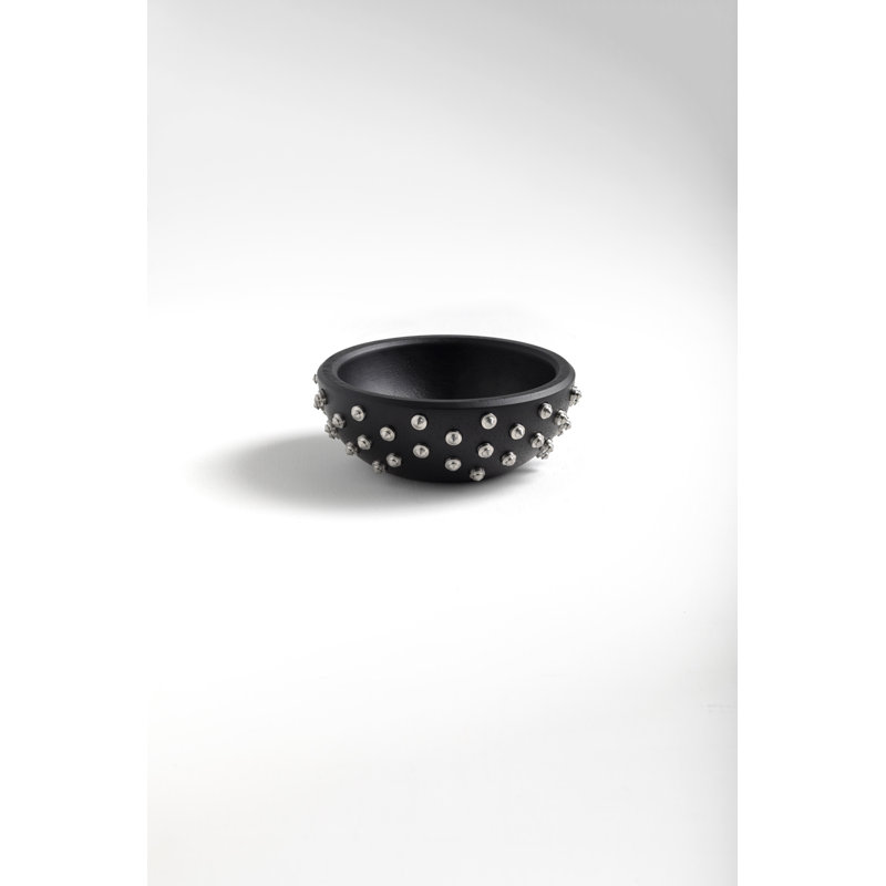 SOULFUL OBJECTS Handmade Decorative Bowl, Black/Gold