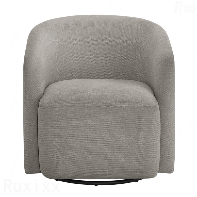 Chaise rotative d'appoint cylindrique pour salon confortable, Gris