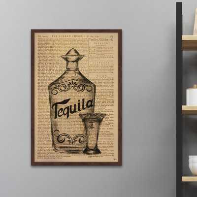 « rétro tequila », reproduction d’impression encadrée