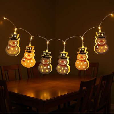 Décoration de Noël, articles de fête, père Noël, bonhomme de neige, bonhomme de neige et lumières à DEL