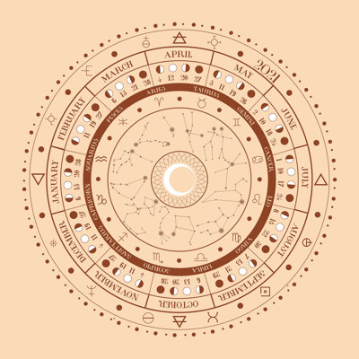 «Harbans Emanuela Carratoni Lunar Calendrier 2021» par - impression sur toile tendue