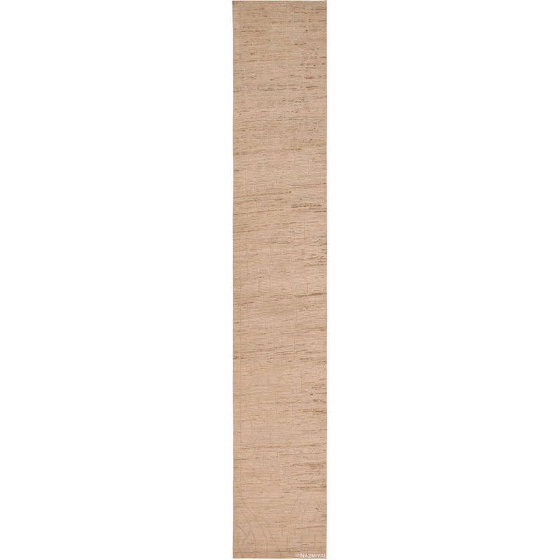 Cream Colour Modern Moroccan Design Runner