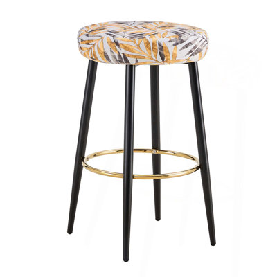 Bar Stools Set of 2,Upholstered Dining Chair Stools,Footrest for Kitchen Island Coffee Shop Bar Home Balcony