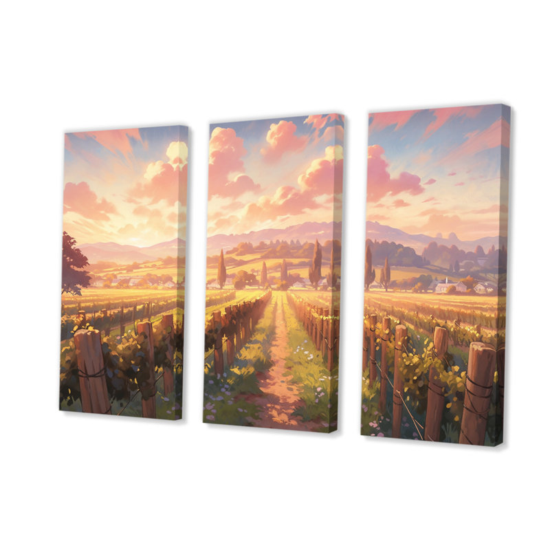 «Valley Getaway III», reproduction sur toile 3 pièces, H 40 po x l 60 po x P 1 po