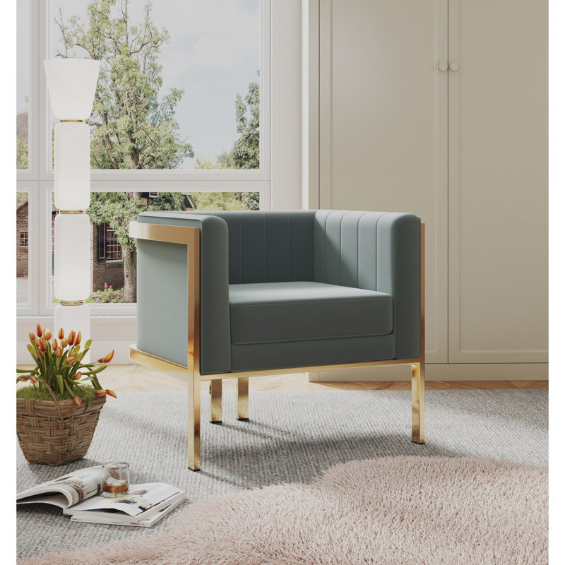 Chaise longue en velours gris chaud, Gris chaleureux