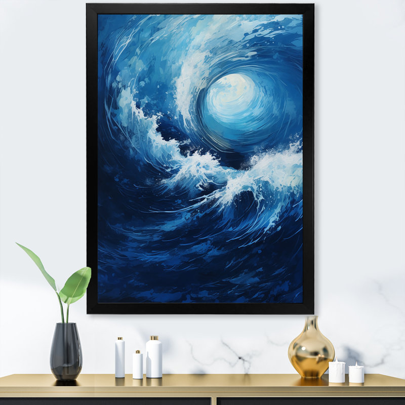 «Tidal Twist Wave Vortex I», reproduction sur toile, H 40 po x l 30 po x P 1,5 po, Cadre photo noir