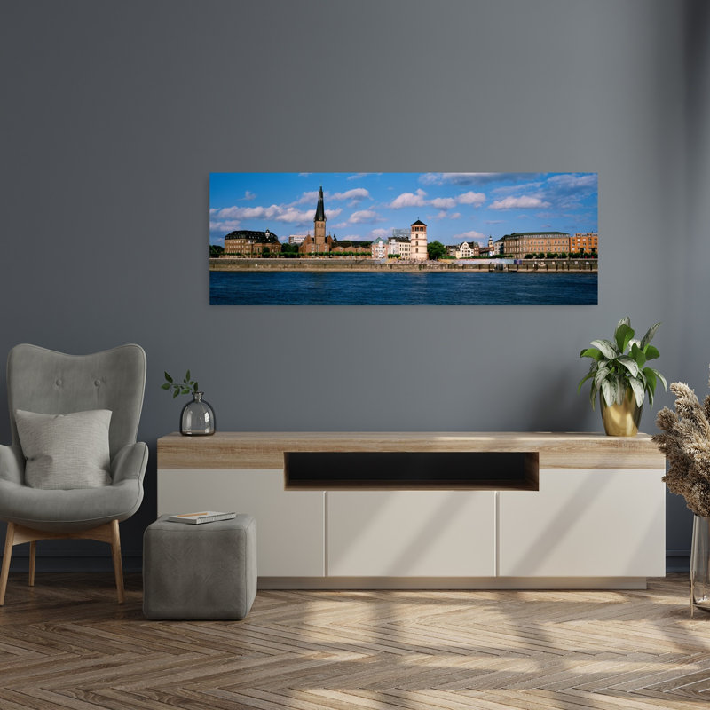 Rhénanie, art abstrait de la ville de Duss effrénée, Allemagne, H 16 po x l 48 po