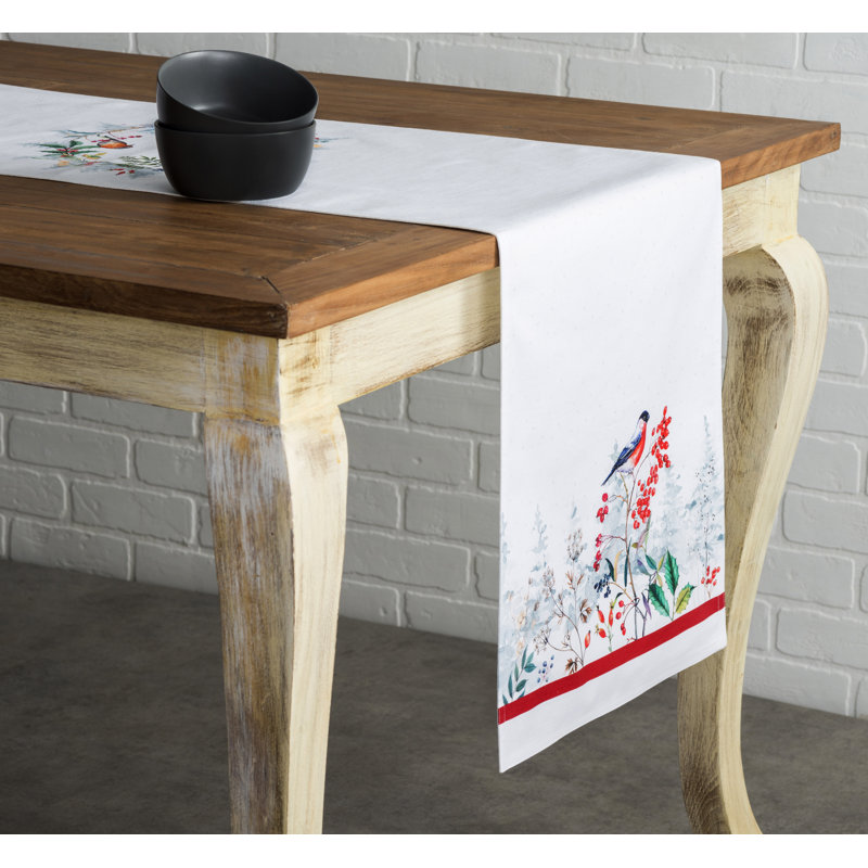 100% Cotton Christmas Table Runner, 72" x 14.5"
