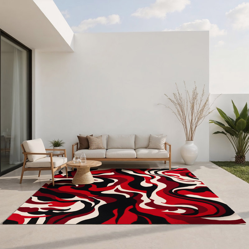 Tapis intérieur et extérieur Ruby Drift, Rectangle 1 pi 6 po x 2 pi 6 po
