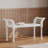 Elegant Retro Style Bench With Turned Legs-1620739846