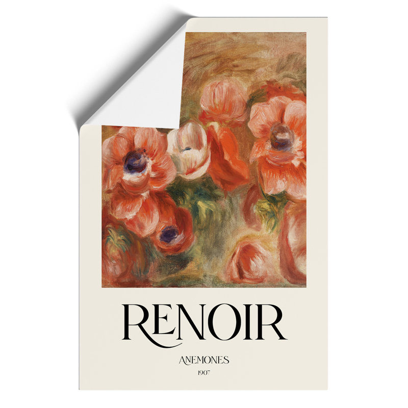Anemones Print by Pierre Auguste Renoir - Frameless Print, 42cm H x 30cm W x 0.1cm D