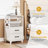 30" Tall Nightstand Modern Painted Wood Bedside Table With 2 Drawers And Open Shelf-2105831120