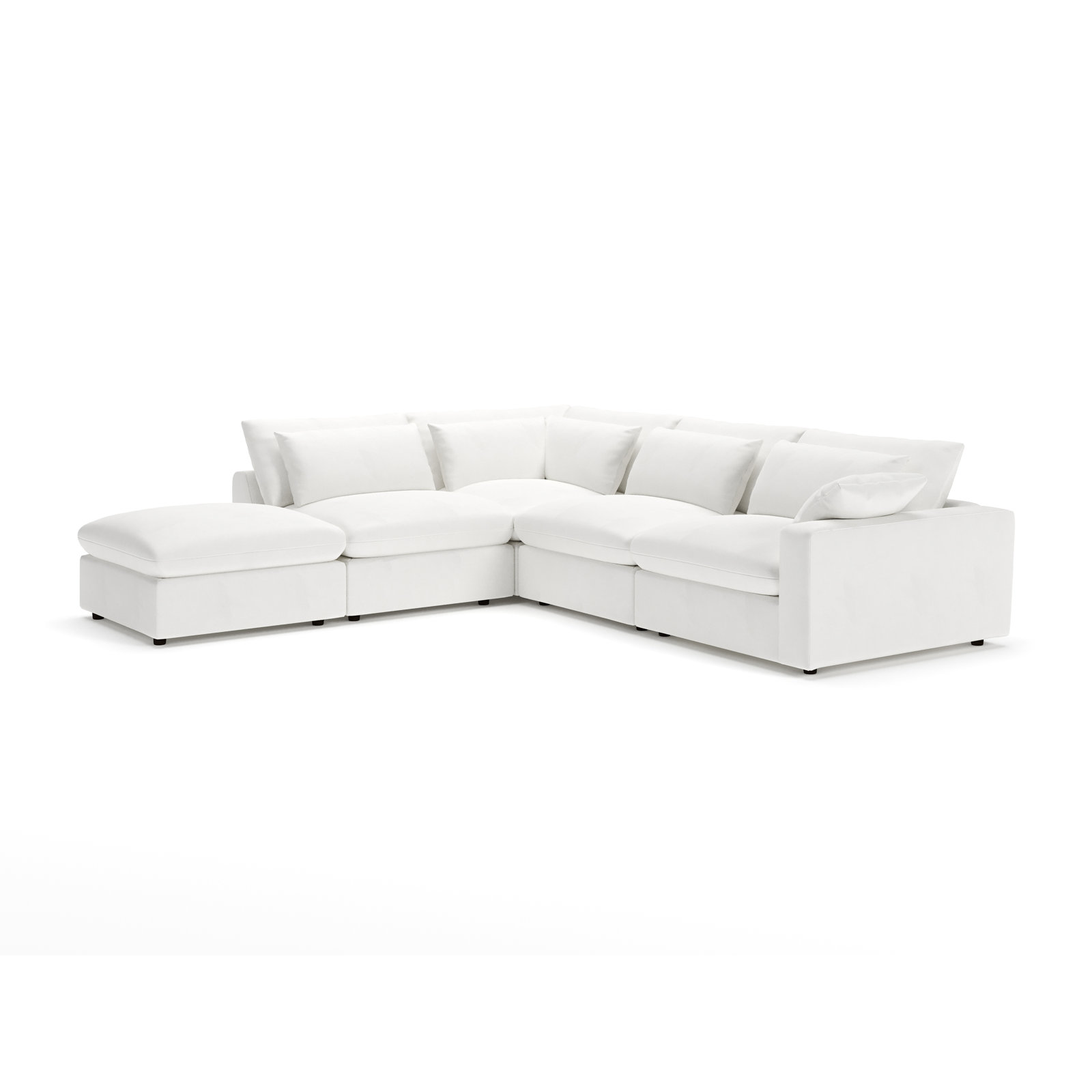Remy Sectional, Andrew Driftwood Performance Chenille, Left Hand Facing