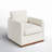 Bobbi Rounded Back Upholstered Swivel Armchair-96127812