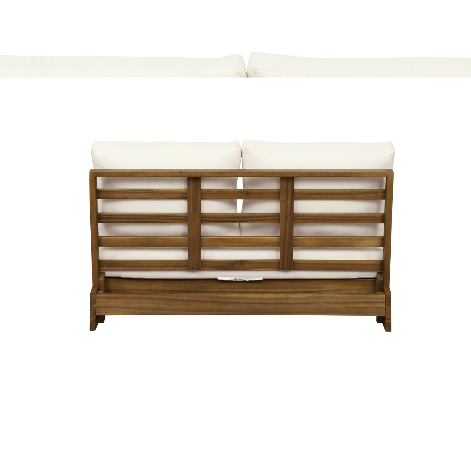 Silbury Outdoor Bench, Brown, White