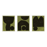 Module On Green Set Of 3 Painting by Michael Kempen