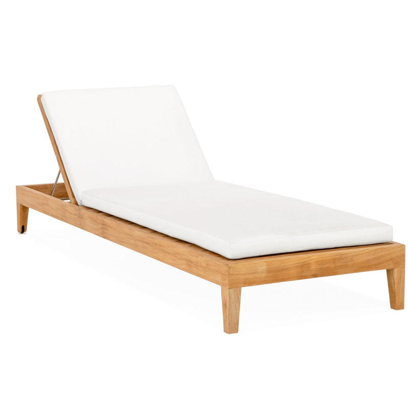 Classic Teak Chaise Lounge - Natural, Natural
