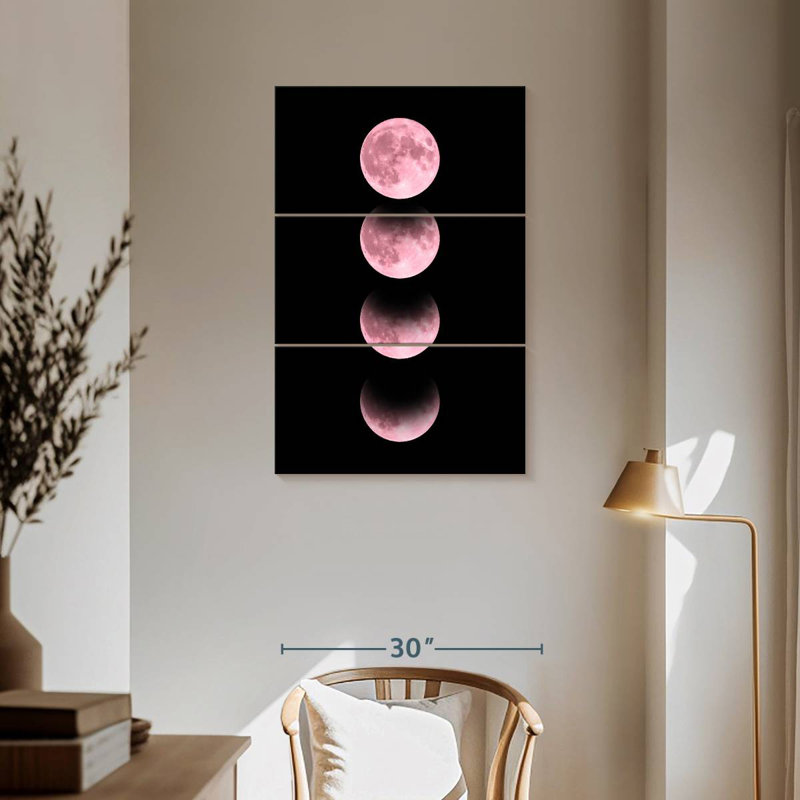 Lune rose pastel Oberle, H 57 po x l 36 po