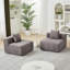 Canapé modulaire en chenille avec coussins