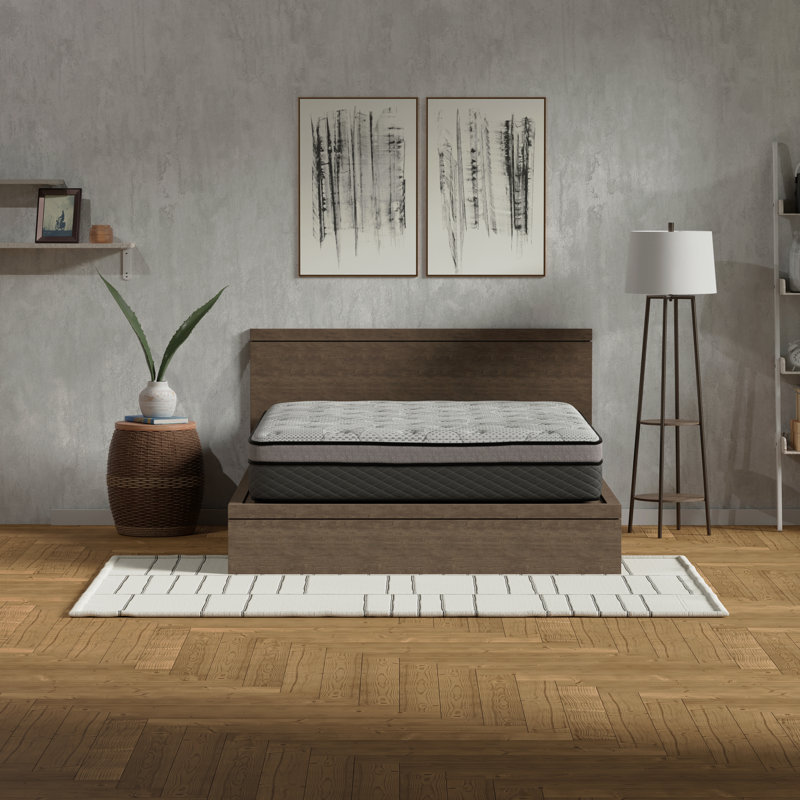 Matelas hybride mi-ferme 12 po avec ressorts ensachés, Lit simple
