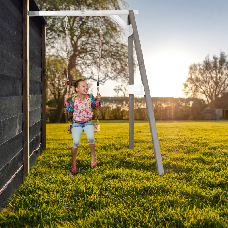 AXI Hemlock Swing Set with 1 Swing(s), Grey/White