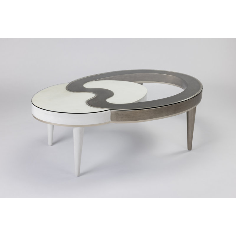 Coffee Table, Silver/White