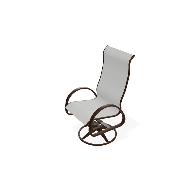 Fauteuil de patio pivotant Hiraku, Blanc 6D Sunbrella®, Kona texturé