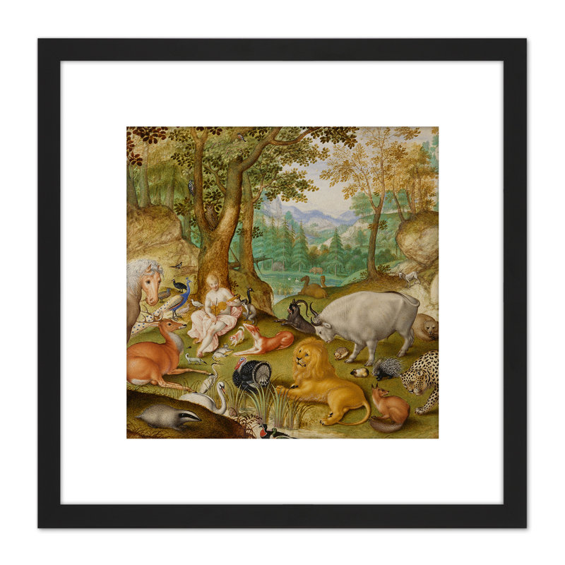 Jacob Hoefnagel Orpheus Charming The Animals Cropped by Jacob Hoefnagel - Single Picture Frame Painting