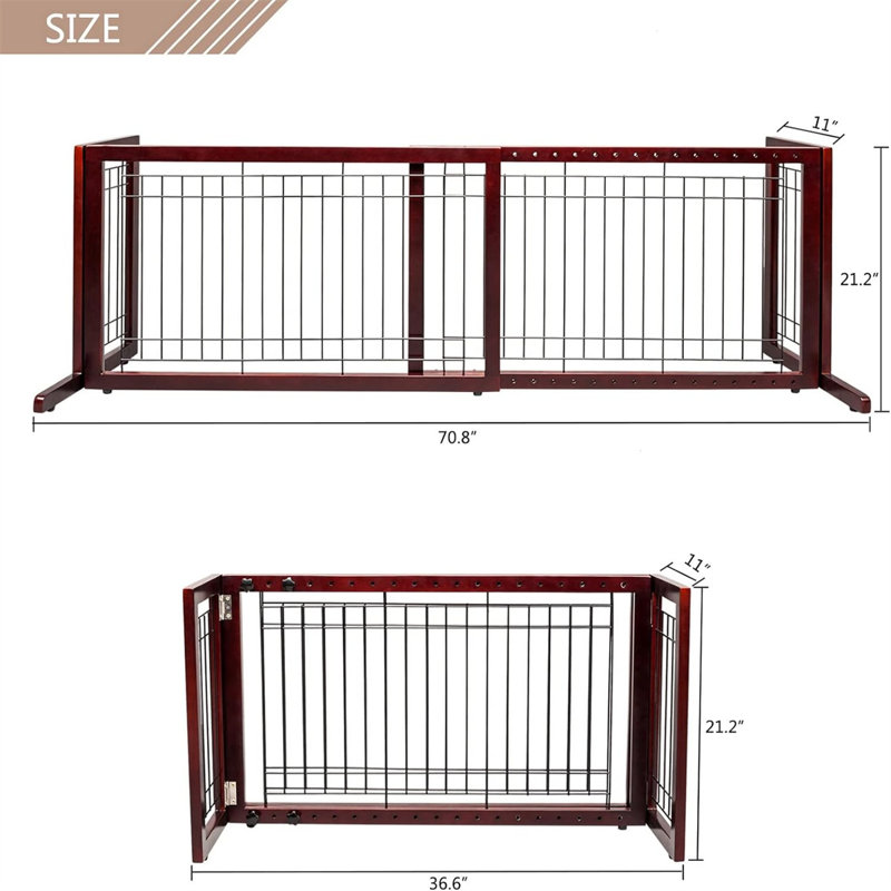 Erblin Adjustable Free Standing Pet Gate
