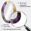 Miroir mural moderne oval doré mauve abstrait Fractal III-1809340813