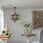 Lustre tambour en bois 3 lumières