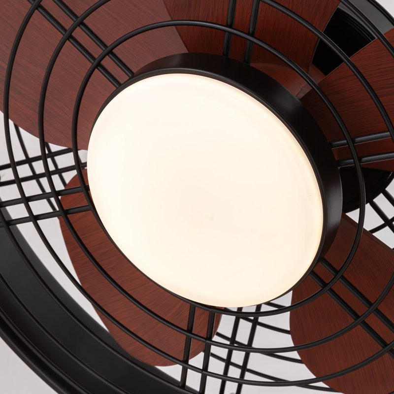 Kwinton 25.2"  Outdoor Waterproof Ceiling Fan with LED Light&Remote for Porch Gazebo Patio