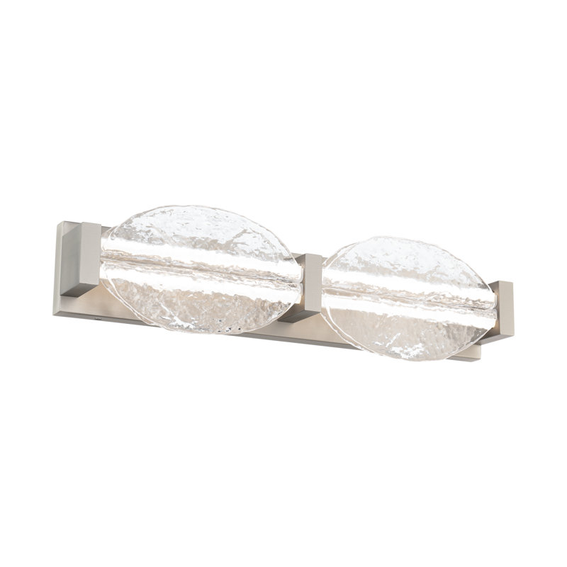 Deco 24" Dimmable LED Bath Vanity & Wall Light With Pressed Glass Shade And Built In Color Temperature Switch (2700K/3000K/3500K/4000K)