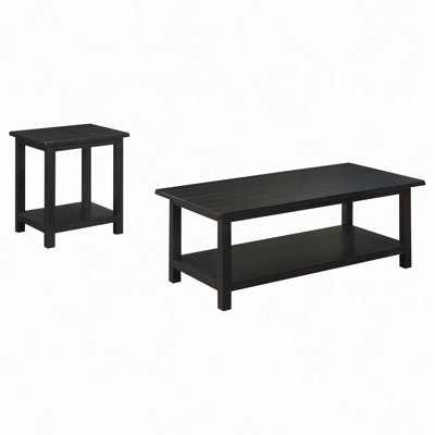 Castleton Distressed Java 2-Piece Coffee And End Table Set