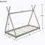 Lit plateforme House avec structure triangulaire