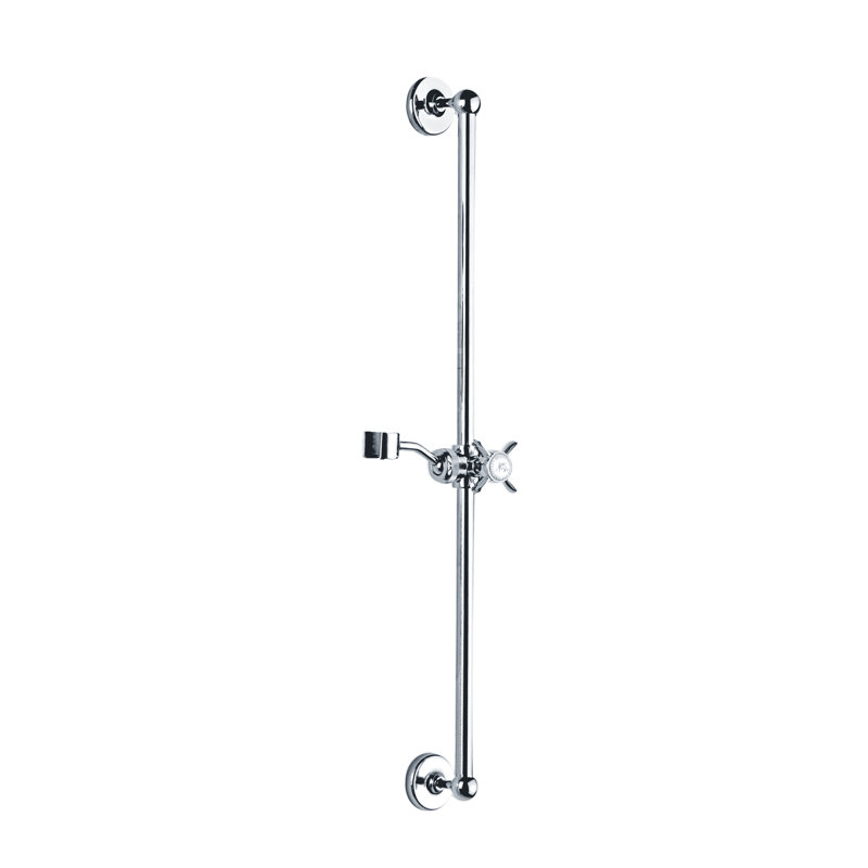 Classic White Apron Rose Handheld Shower Head, Polished Chrome