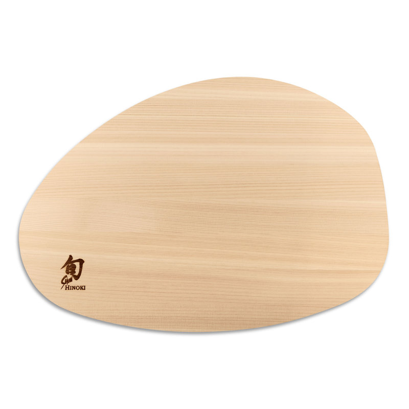 Hinoki Wood Shun Oval Chopping Board, 32 cm x 22.5 cm