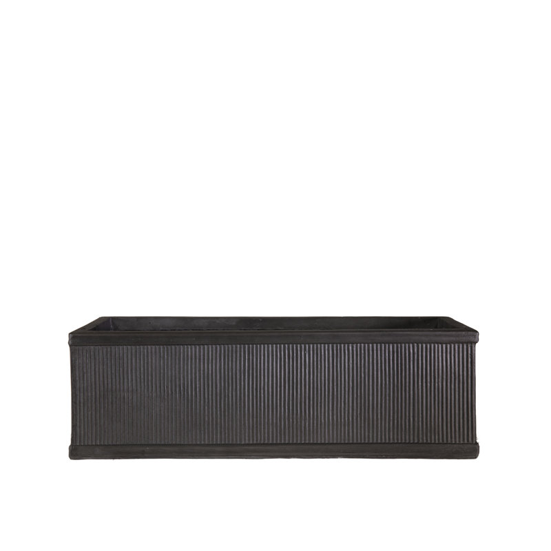 Fibreglass Planter Box, 17cm H x 60cm W x 17cm D, Faux Lead