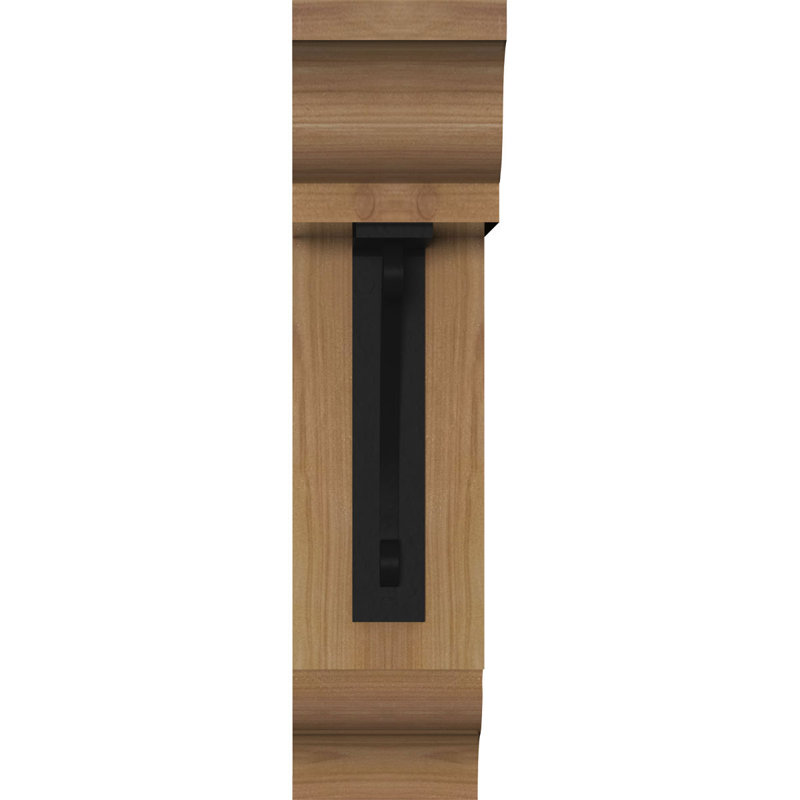 Legacy 4" Single Brace Ironcrest Bracket, 20"H x 18"D, 3 1/2"W x 4"T Western Red Cedar (Smooth)