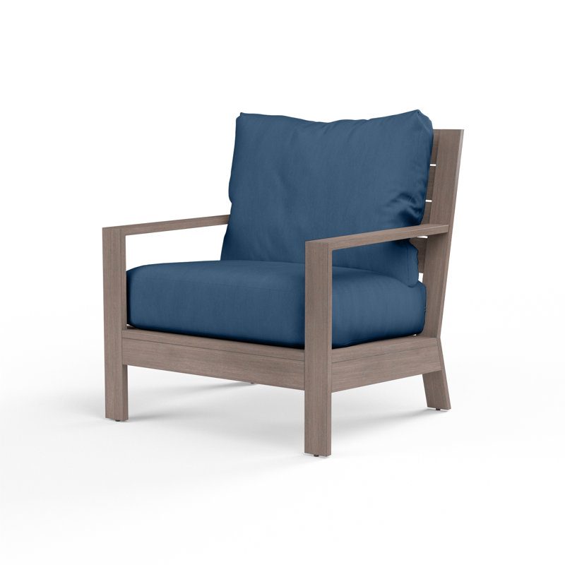 Chaise longue d'extérieur avec coussins Sunbrella Laguna, Sunbrella® Echo Midnight