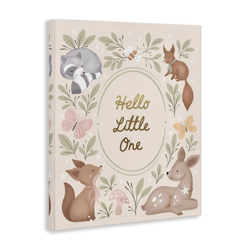 «Hello Little One Animals», art mural par Jo Taylor, H 20 po x l 16 po