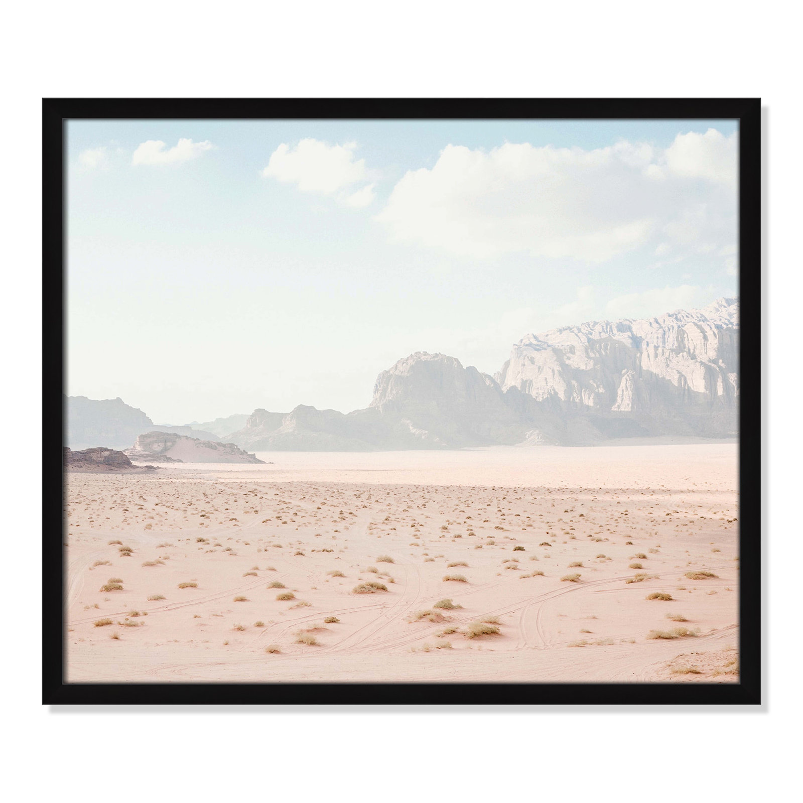 Tire Tracks "Tire Tracks" Print, 25.5" W x 21.5" H, Satin Black Framed