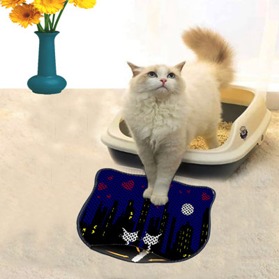 Durable Cat Litter Mat, 15.7 x 19.7 inches | 50% PVC / 50% Polyester, Machine Washable & Vacuum Friendly | Perfect for Easy Cleanup, Non-Slip Design to Keep Your Home Clean & Fresh, Ideal for Pet Owners